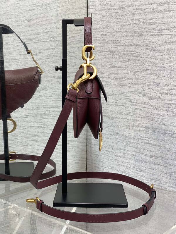 Dior Saddle Burgundy shoulder — 1:1 Replica
