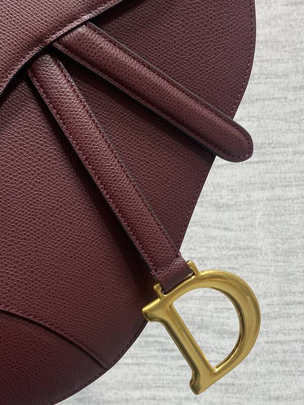 Dior Saddle Burgundy crossbody — Premium Replica