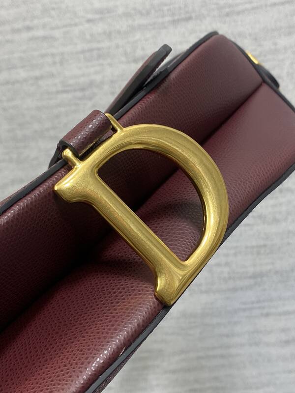Dior Saddle Burgundy crossbody — Premium Replica