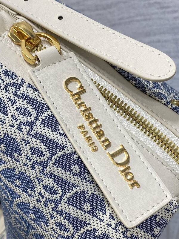 Dior Saddle Blue Oblique shoulder — 1:1 Replica