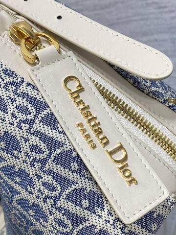 Dior Saddle Blue Oblique shoulder 1 1 Replica