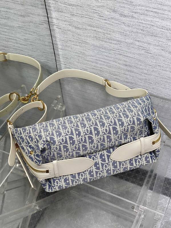 Dior Saddle Blue Oblique shoulder — 1:1 Replica