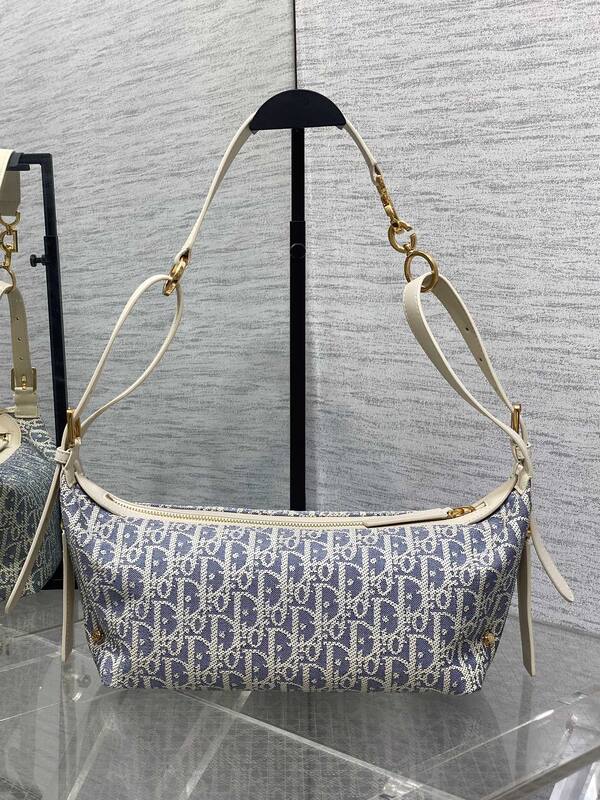 Dior Saddle Blue Oblique shoulder — 1:1 Replica