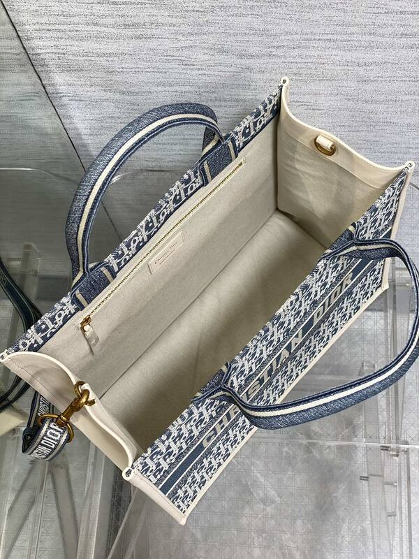 Dior Book Tote Blue Oblique — Premium Replica