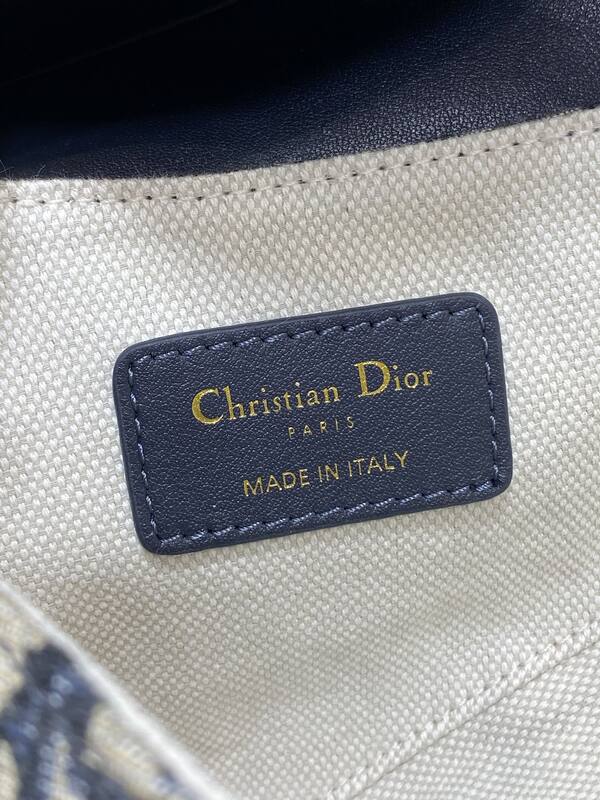 Dior Blue Oblique canvas with black leather crossbody — Premium Replica