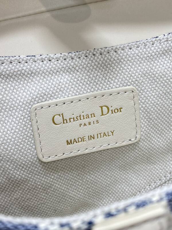 Dior Saddle Blue Oblique and White shoulder — Premium Replica