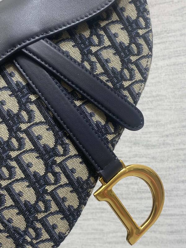 Dior Oblique Navy Beige crossbody — 1:1 Replica