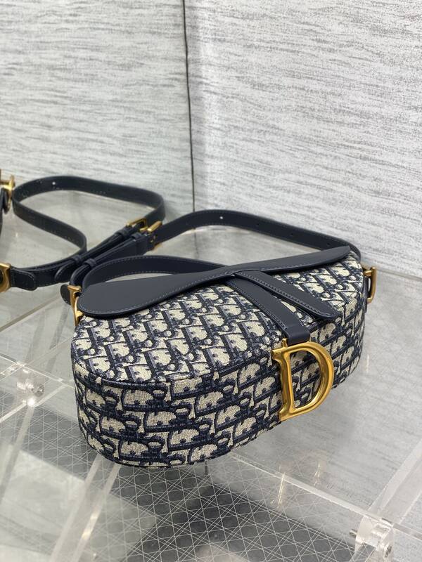 Dior Oblique Navy Beige crossbody — 1:1 Replica