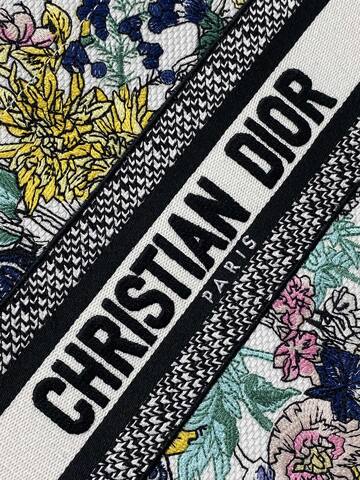 Dior Book Tote White multicolor floral embroidery AAA Quality Replica