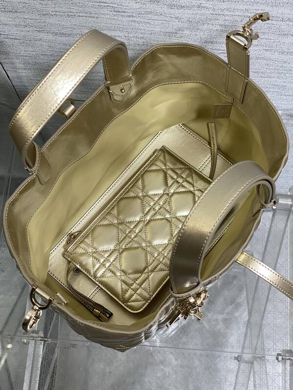 Dior Lady Metallic Gold shoulder — Premium Replica