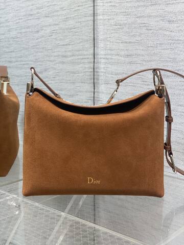 Dior Brown suede shoulder Premium Replica