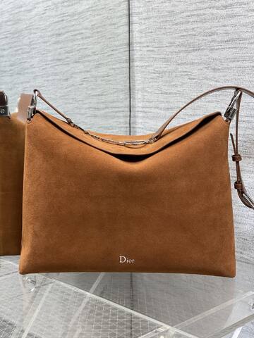 Dior Brown suede shoulder Top Quality Replica