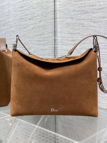 Dior Brown suede shoulder Top Quality Replica