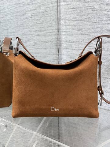 Dior Brown suede shoulder 1 1 Replica