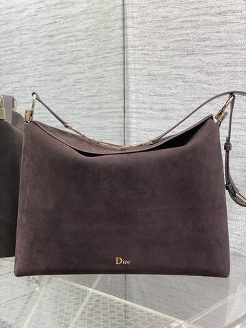 Dior Dark Brown Suede shoulder Top Quality Replica