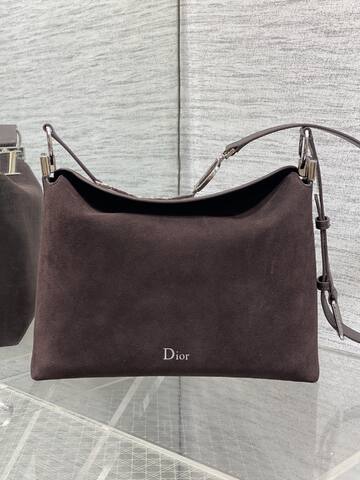 Dior Brown suede crossbody 1 1 Replica