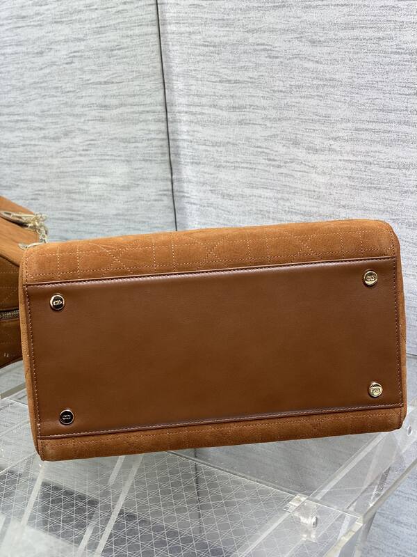 Dior Lady Brown suede shoulder — AAA Quality Replica