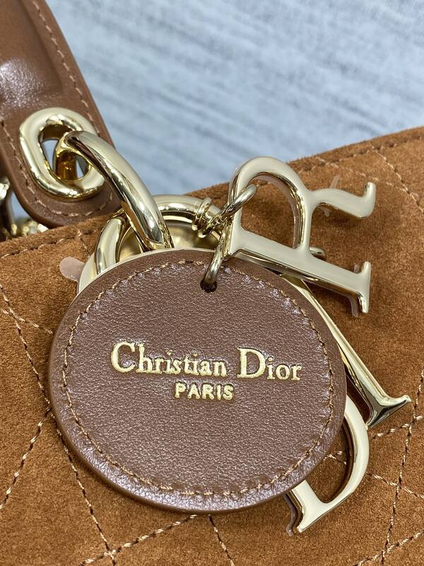 Dior Lady Brown suede shoulder — AAA Quality Replica