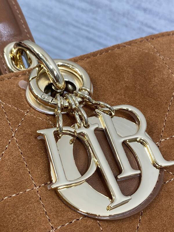Dior Lady Brown suede shoulder — AAA Quality Replica