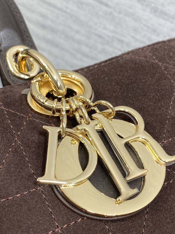 Dior Lady Brown suede shoulder — 1:1 Replica