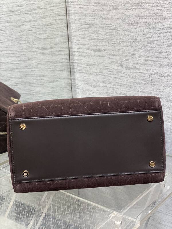 Dior Lady Brown suede shoulder — 1:1 Replica