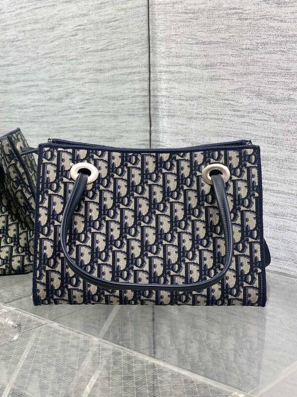 Dior Book Tote Oblique Navy Beige — Premium Replica
