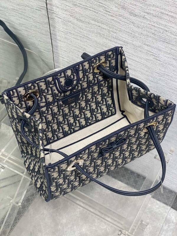 Dior Book Tote Oblique Navy Beige — Premium Replica
