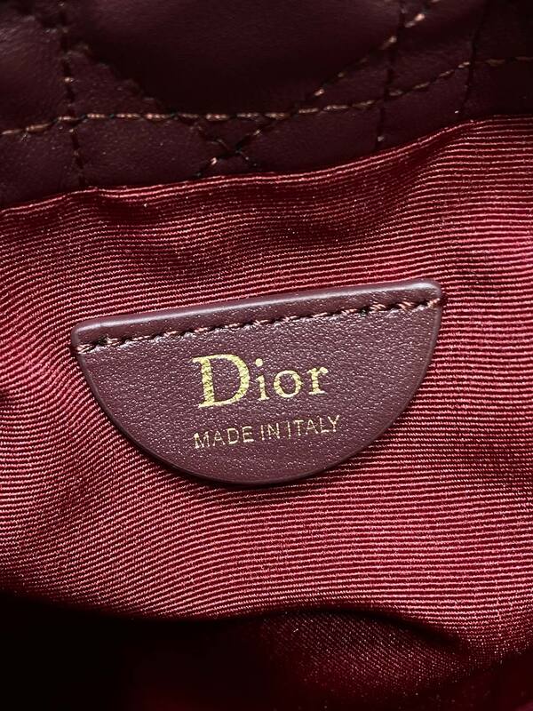 Dior Lady Drawstring Pouch Burgundy crossbody — Top Quality Replica