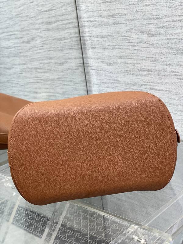 Dior Brown leather with navy Oblique pouch shoulder — Top Quality Replica