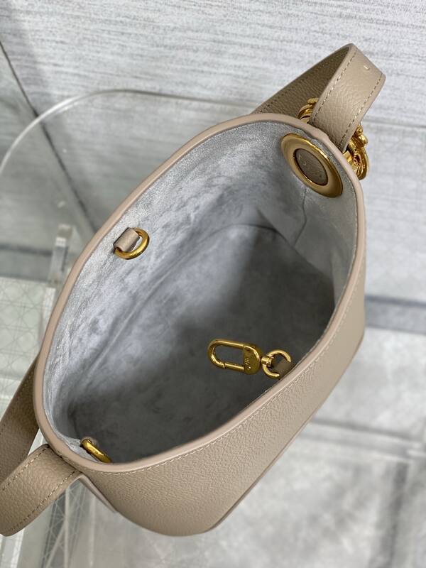 Dior Toujours Taupe leather with navy Oblique canvas everyday — 1:1 Replica