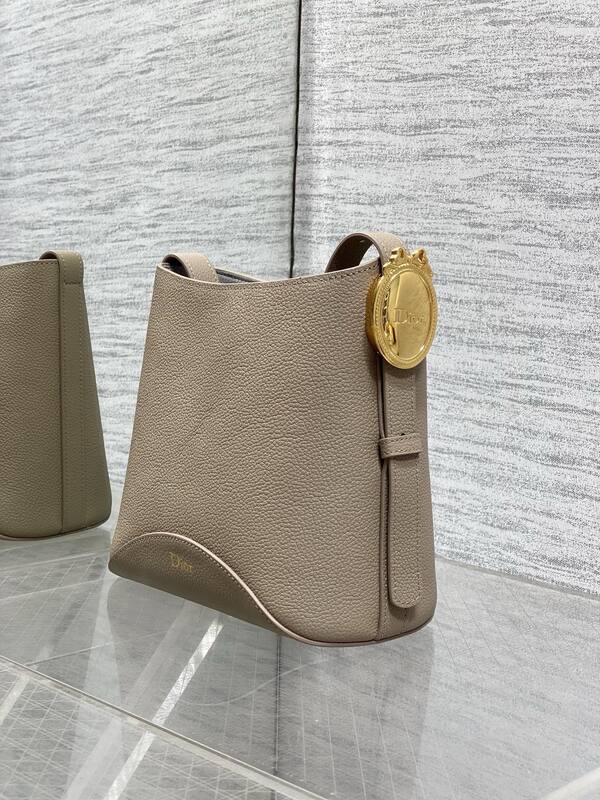 Dior Toujours Taupe leather with navy Oblique canvas everyday — 1:1 Replica