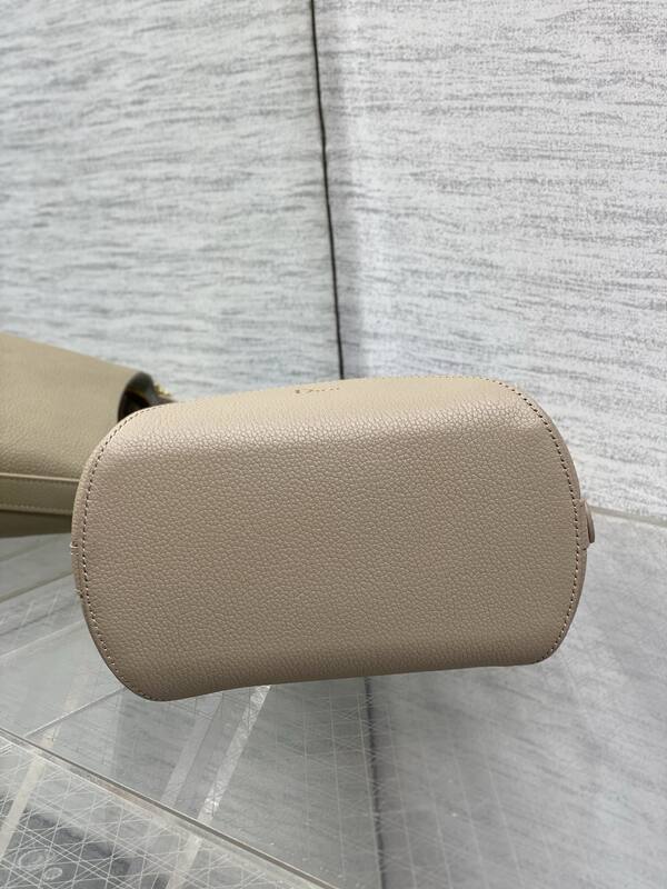 Dior Toujours Taupe leather with navy Oblique canvas everyday — 1:1 Replica