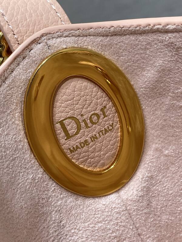 Dior Pink leather with blue Oblique pouch crossbody — Premium Replica