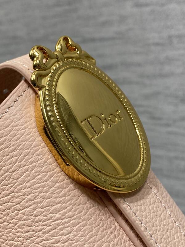 Dior Pink leather with blue Oblique pouch crossbody — Premium Replica