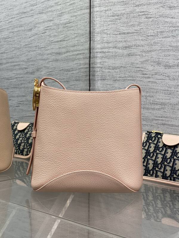 Dior Pink leather with blue Oblique pouch crossbody — Premium Replica