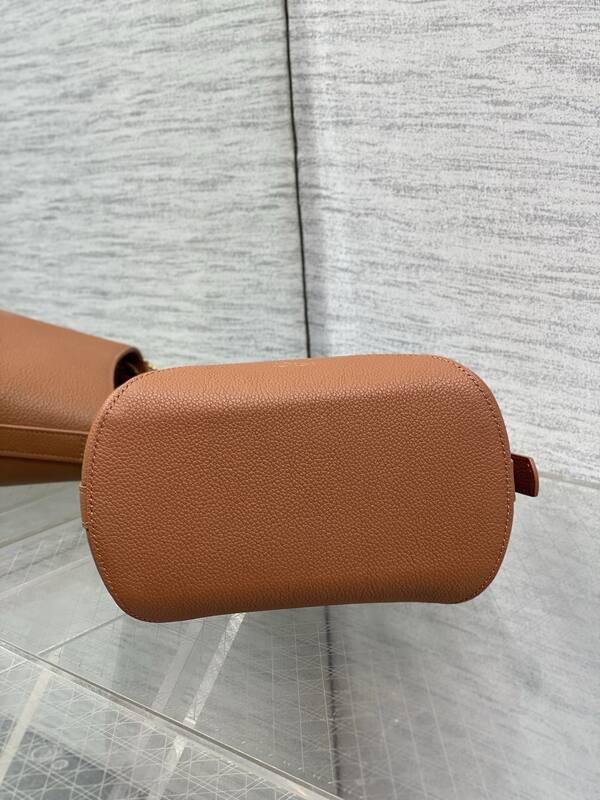 Dior Brown leather with Oblique canvas shoulder — AAA Quality Replica