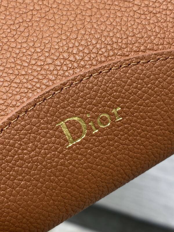 Dior Brown leather with Oblique canvas shoulder — AAA Quality Replica