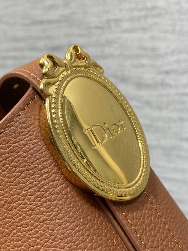 Dior Brown leather with Oblique canvas shoulder — AAA Quality Replica
