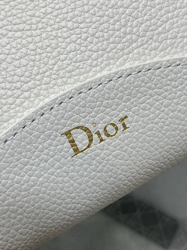 Dior White leather with blue Oblique pouch shoulder — 1:1 Replica