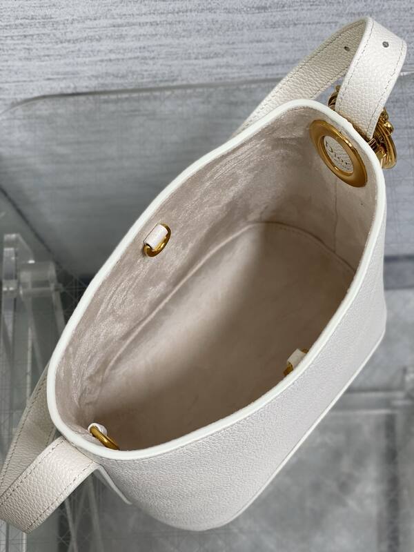 Dior White leather with blue Oblique pouch shoulder — 1:1 Replica