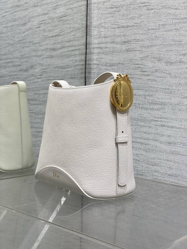 Dior White leather with blue Oblique pouch shoulder — 1:1 Replica