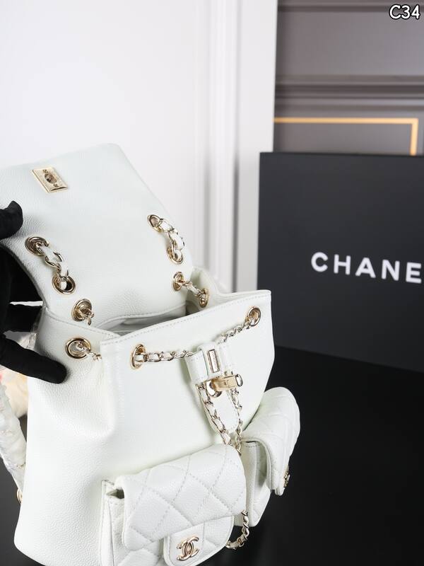 Chanel Duma White backpack — 1:1 Replica