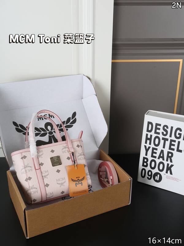 MCM Toni Beige Monogram Cognac Monogram crossbody bag — 1:1 Replica