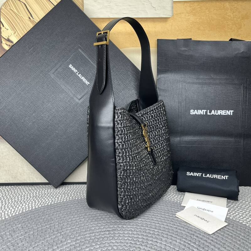 Saint Laurent Black woven leather shoulder — Top Quality Replica