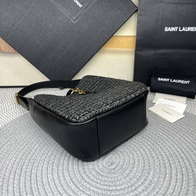 Saint Laurent Black woven leather shoulder — Top Quality Replica