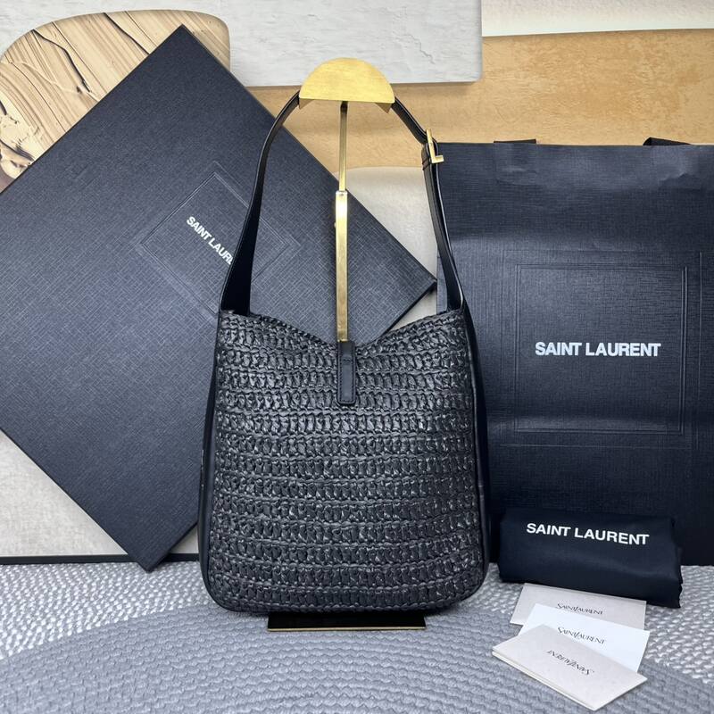 Saint Laurent Black woven leather shoulder — Top Quality Replica