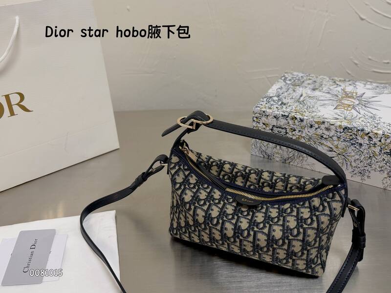 Dior star hobo Blue Oblique shoulder — AAA Quality Replica