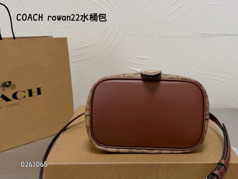Coach Rowan Khaki Signature Coated Canvas with Brown Leather Trim crossbody — 1:1 Replica