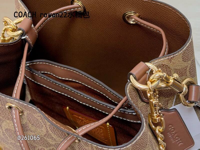 Coach Rowan Khaki Signature Coated Canvas with Brown Leather Trim crossbody — 1:1 Replica