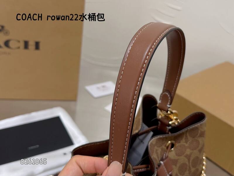 Coach Rowan Khaki Signature Coated Canvas with Brown Leather Trim crossbody — 1:1 Replica